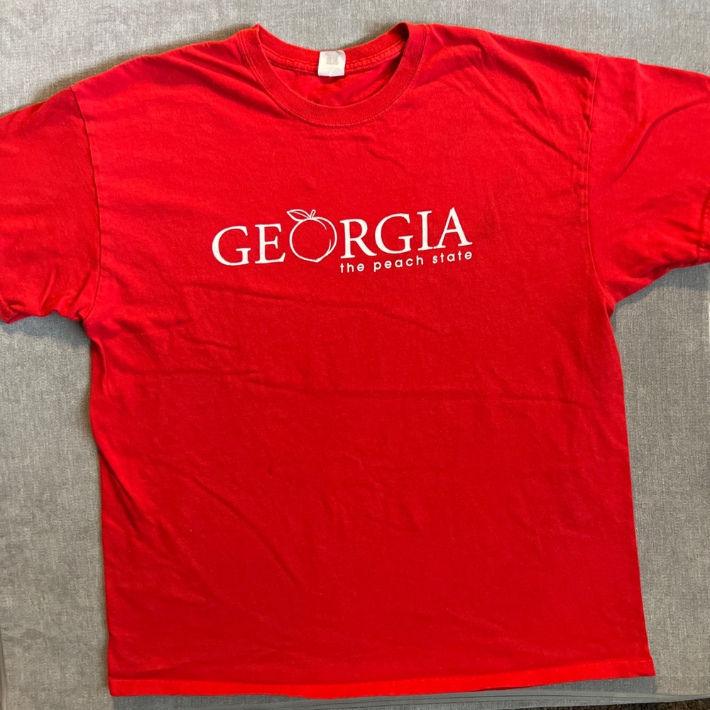 Vintage Georgia shirt mens‎ XL red white casual USA 90s 80s streetwear casual